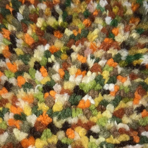 Vintage 60s handmade geometric rug / wall hanging - Picture 8 of 9